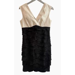 Willow Glenn New York Black‎ & Cream Dress Sz 6 Petite 6P